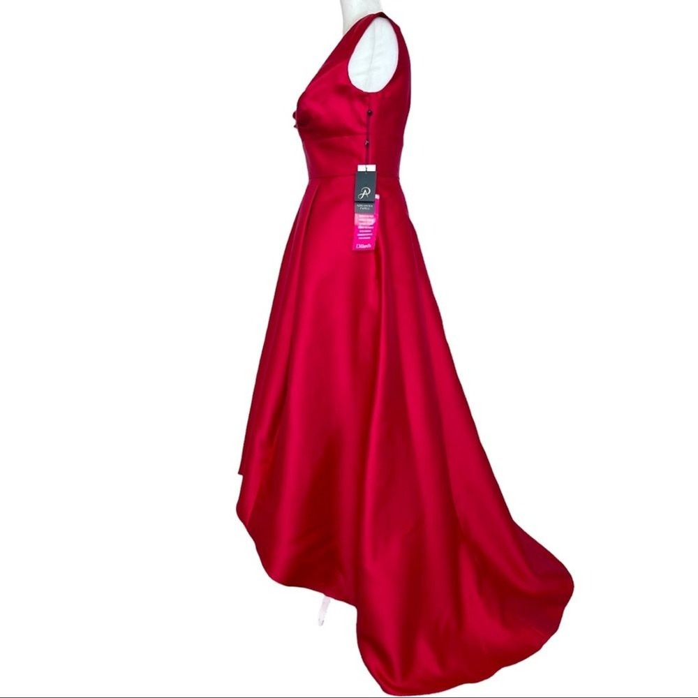 NWT ADRIANNA PAPELL 'Mikado' Sleeveless Hi-Low Maxi Dress. Size 2 - Picture 3 of 14